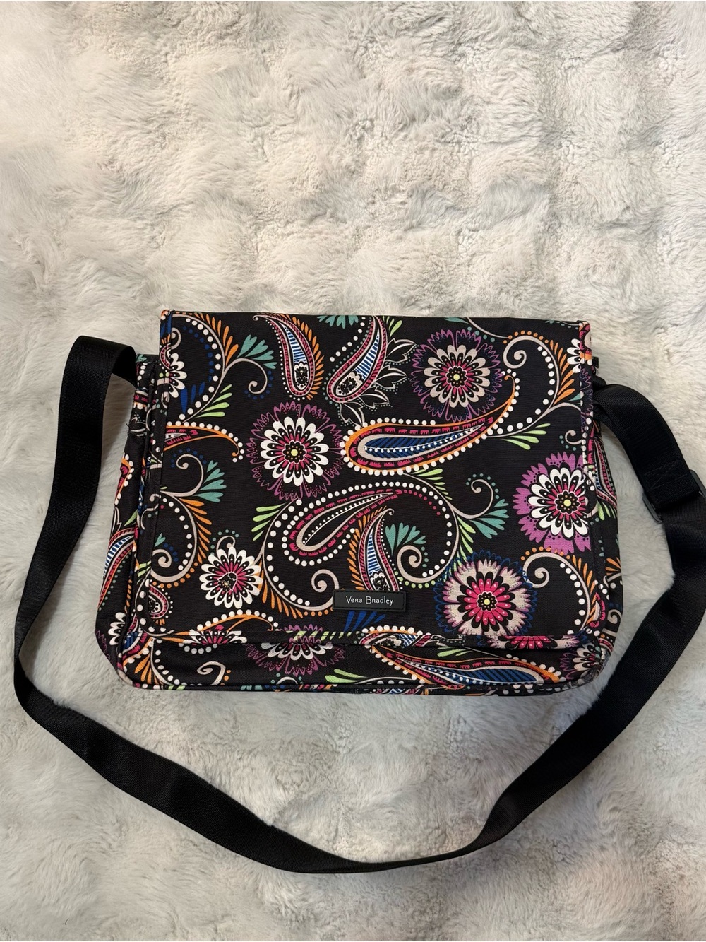 Vera Bradley Parisian Paisley Messenger Bag Laptop Bag
